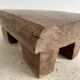 Asian solid wood quadripod brutalist coffee table H30 L81 l42