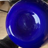 Large Murano blown glass bud vase, cobalt blue, 50cm