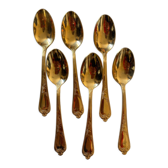 Vintage golden teaspoons