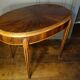 Oval Art Deco side table inlaid with a star, Sue & Mare style, circa