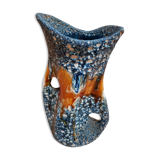 Blue and brown lava vase 1950s-60s
