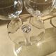 Set of 7 large crystal glasses for wine or cocktail tasting