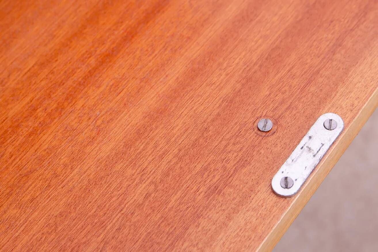 Mid-century bedside table by UP Závody, walnut nightstand with storage