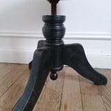 Tabouret réglable Napoléon III en bois noirci