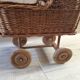 Vintage wicker doll landau