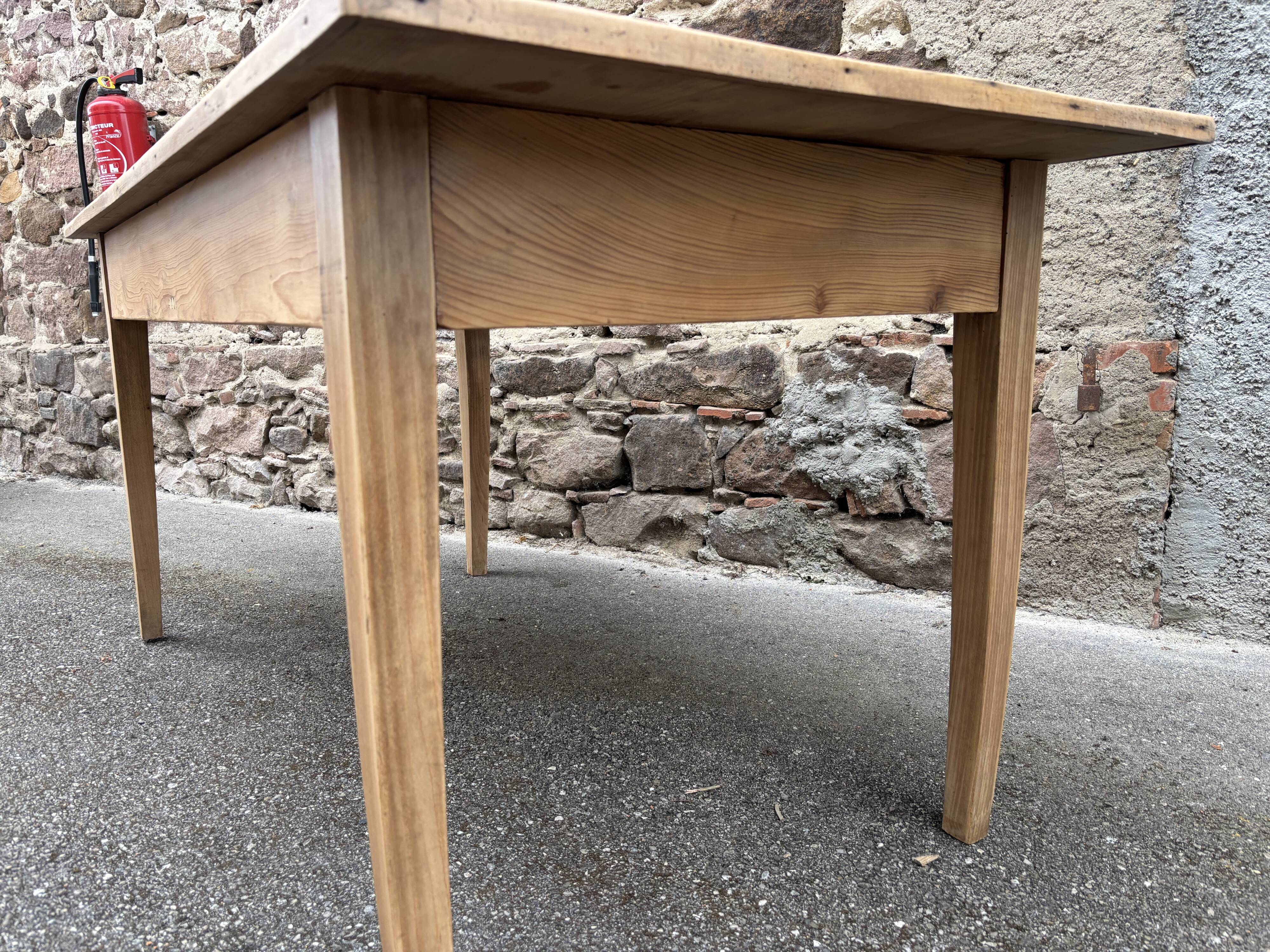 Table de ferme Alsace sapin naturel