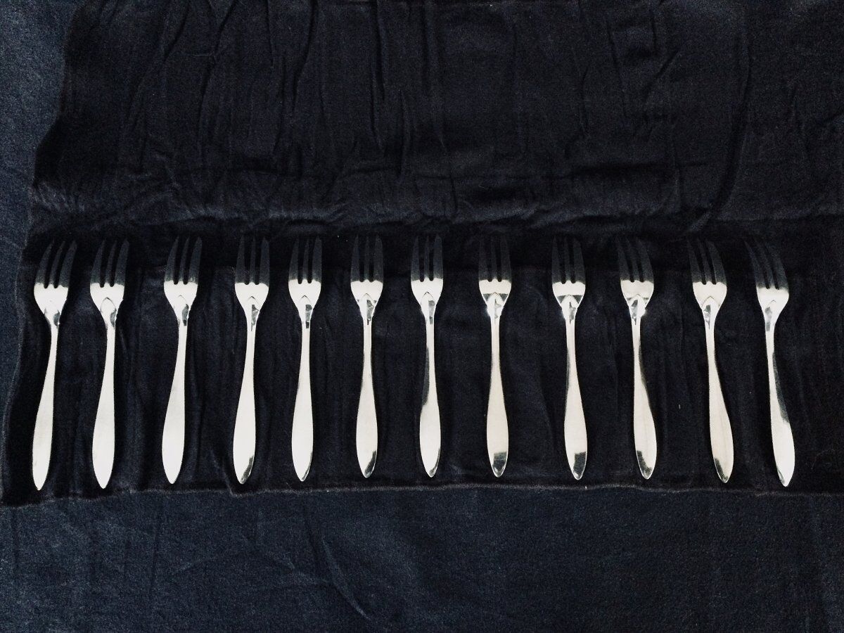 Christofle 12 art deco forks