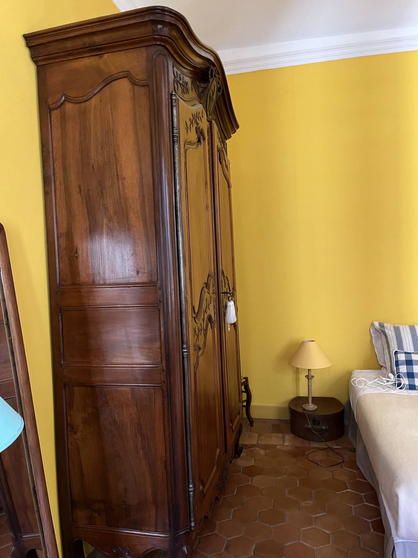 Wedding wardrobe, Provençal in solid walnut