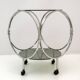 Space Age Vintage Steel and Smoked Glass Coffee Table, 1970s