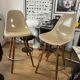 Pair of Eames fiber high stools for Modernica US