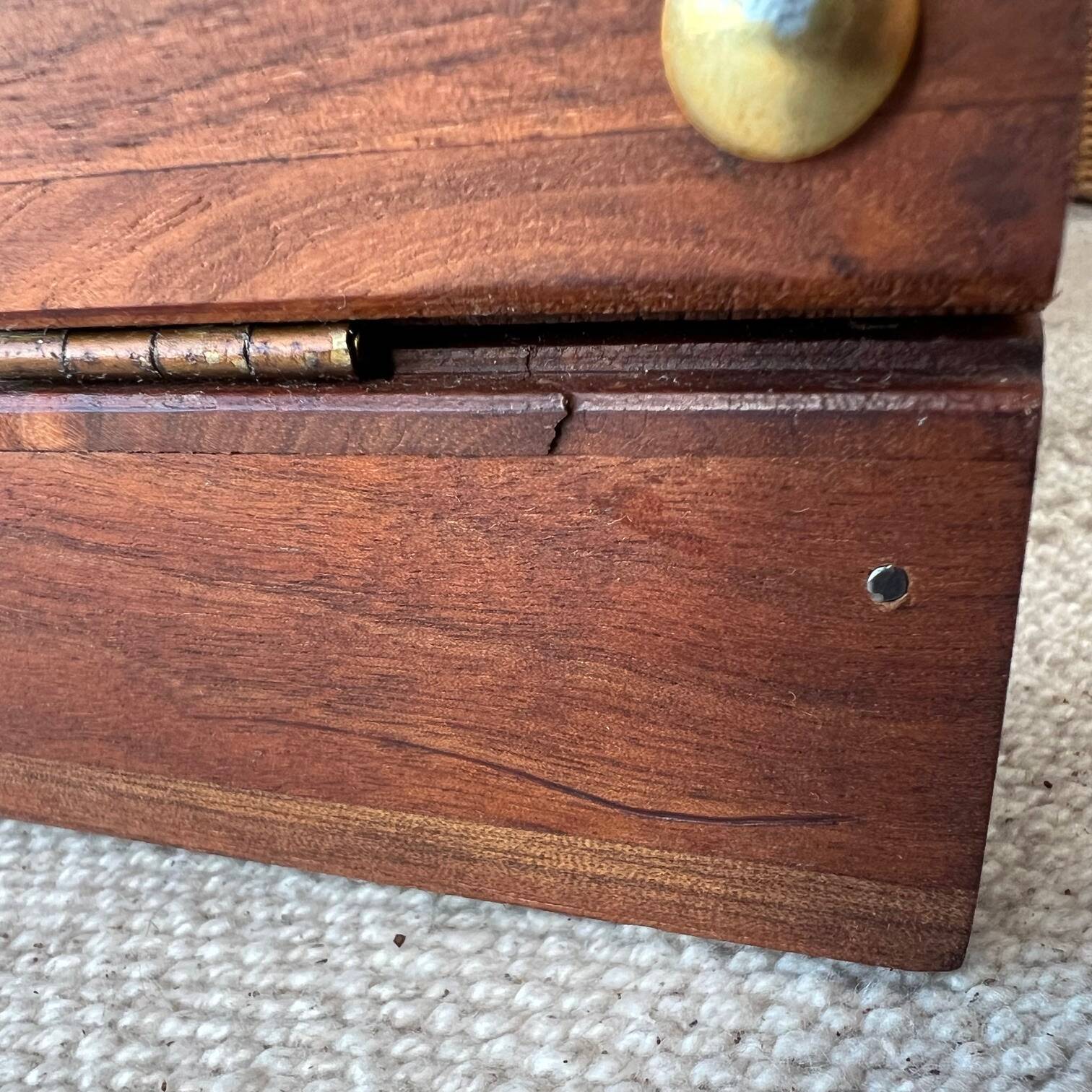 Wooden and brass box