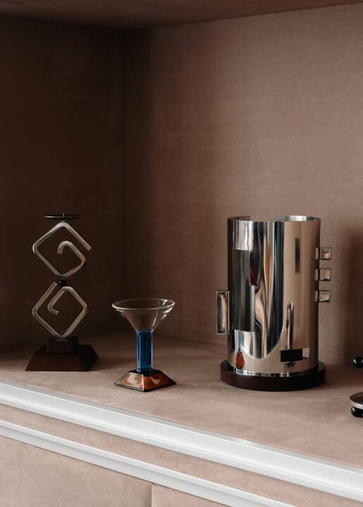 Garance Vallée for Monoprix. Chrome-plated metal and glass vase
