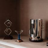 Garance Vallée for Monoprix. Chrome-plated metal and glass vase