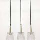 Set of three glass pendants by Carl Fagerlund for Orrefors, Sweden, 1960s.
