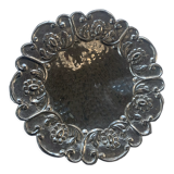 Hammered metal fruit cup vintage floral pattern