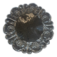 Hammered metal fruit cup vintage floral pattern