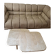 Pair of travertine nesting tables