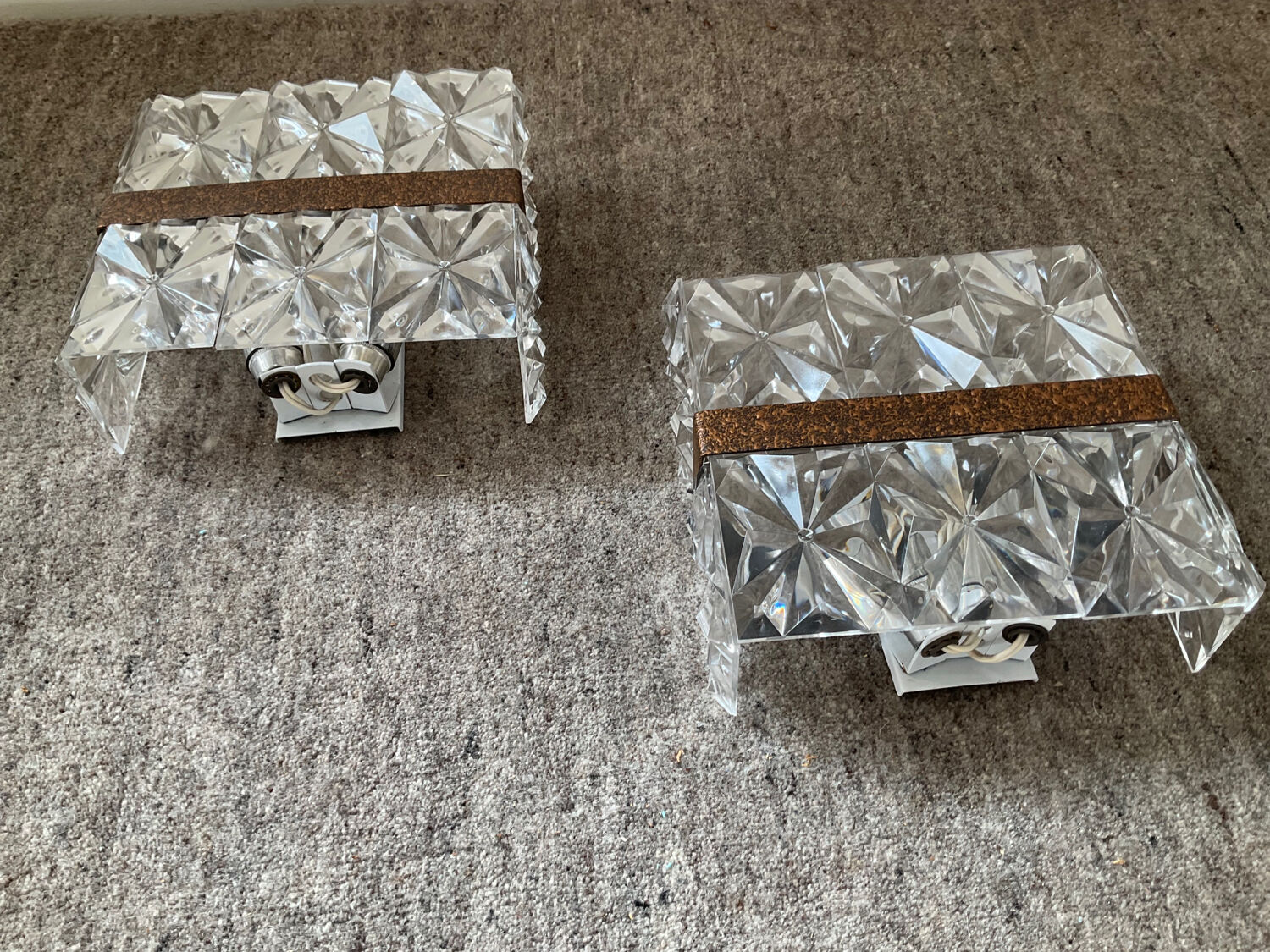 Pair of Erco wall lights from the 60s and 70s