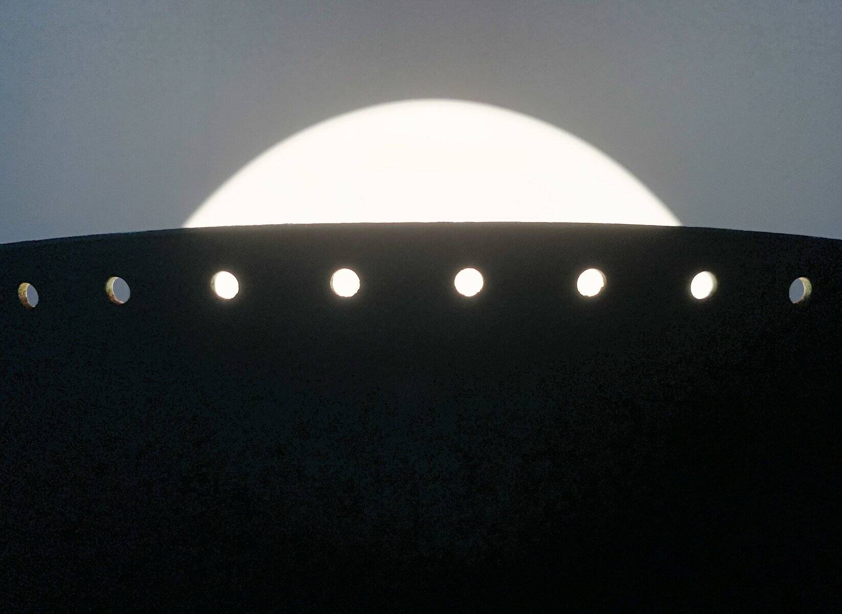 Mid-century German minimalist ceiling lamp by Bega.