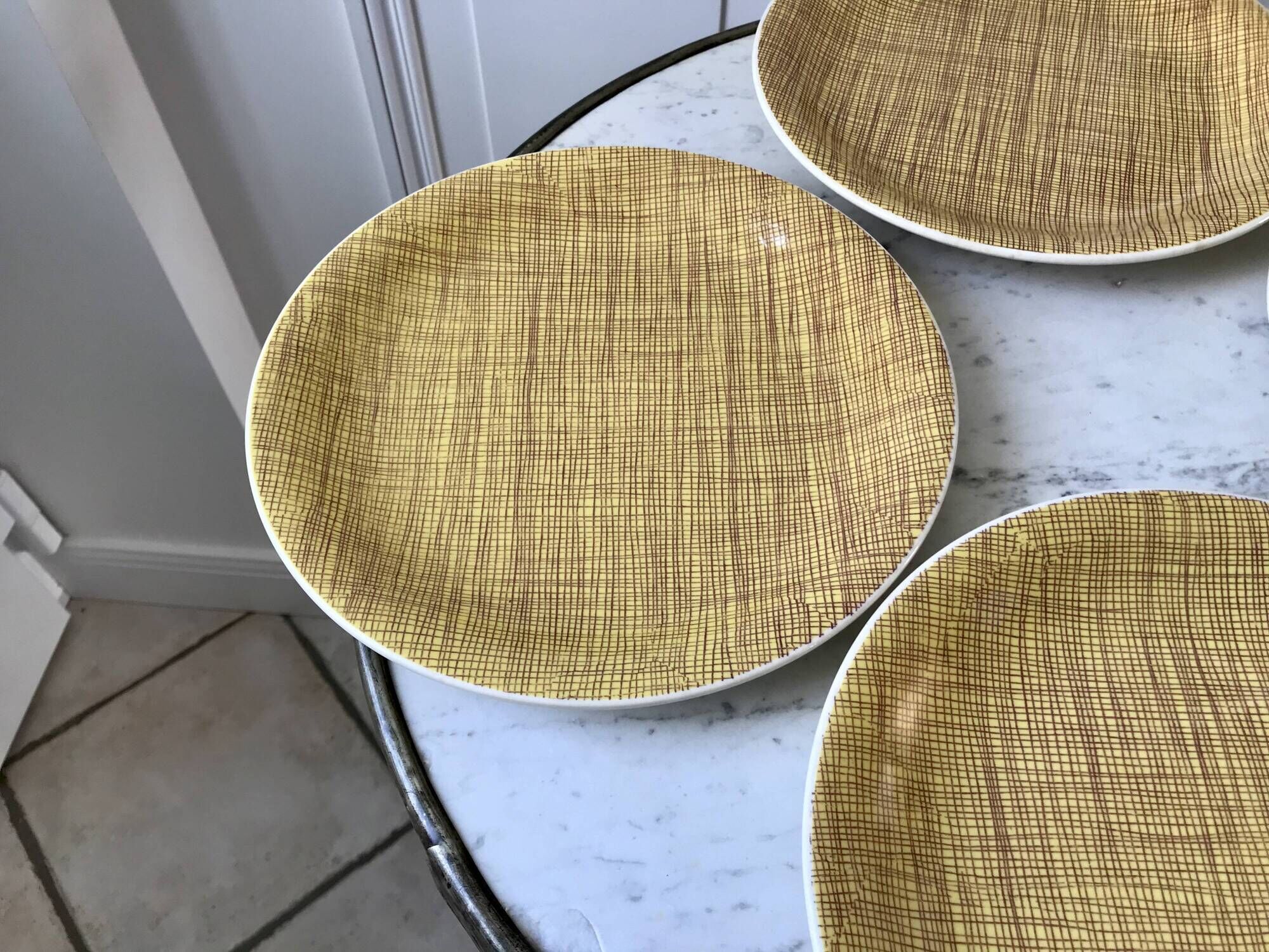 Set of 4 flat plates Villeroy & Boch model "Bern" 50s