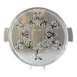 Vintage cake plate Walther Glas, 70s cake plate, OVP