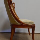 Coiffeuse rognon et sa chauffeuse en merisier – 1950