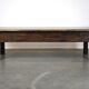 Large antique dark oak coffee table with one drawer