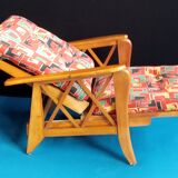 1950s wood reclining chair