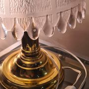 Delux lamp 1970 A 80 gold chrome ,,,,,and molded glass 31x22 very good condition