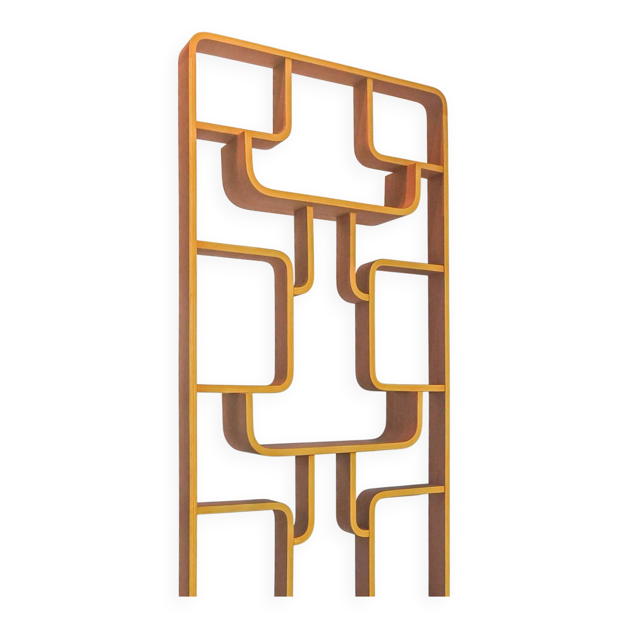 Vintage modernist screen with rounded edges / space divider by Ludvik Volak, 1960s