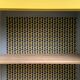 Antique powder yellow Parisian bonnetière wardrobe.