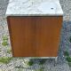 Florence Knoll buffet in wood and marble with chrome legs from the 1970s.