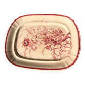 Pink iron earth dish 19 century