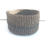 60s rope braided vintage basket