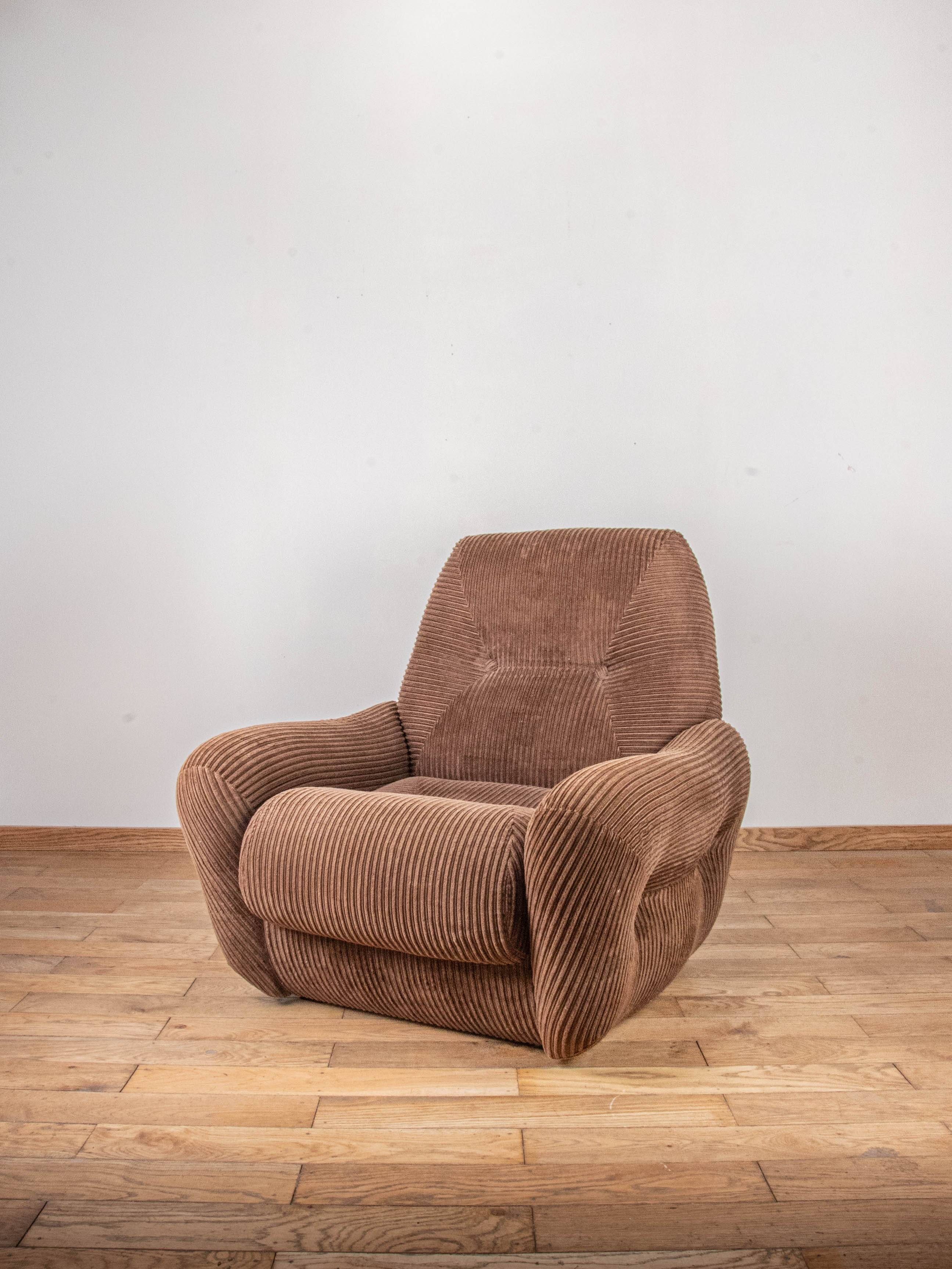 Velvet armchair