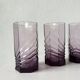 Set of 4 purple graphic octagonal glasses