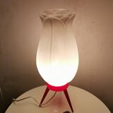 Red tripod table lamp by Hercules 1960s
