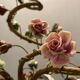 Italian Tole Ceramic Flower Chandelier, 1960s