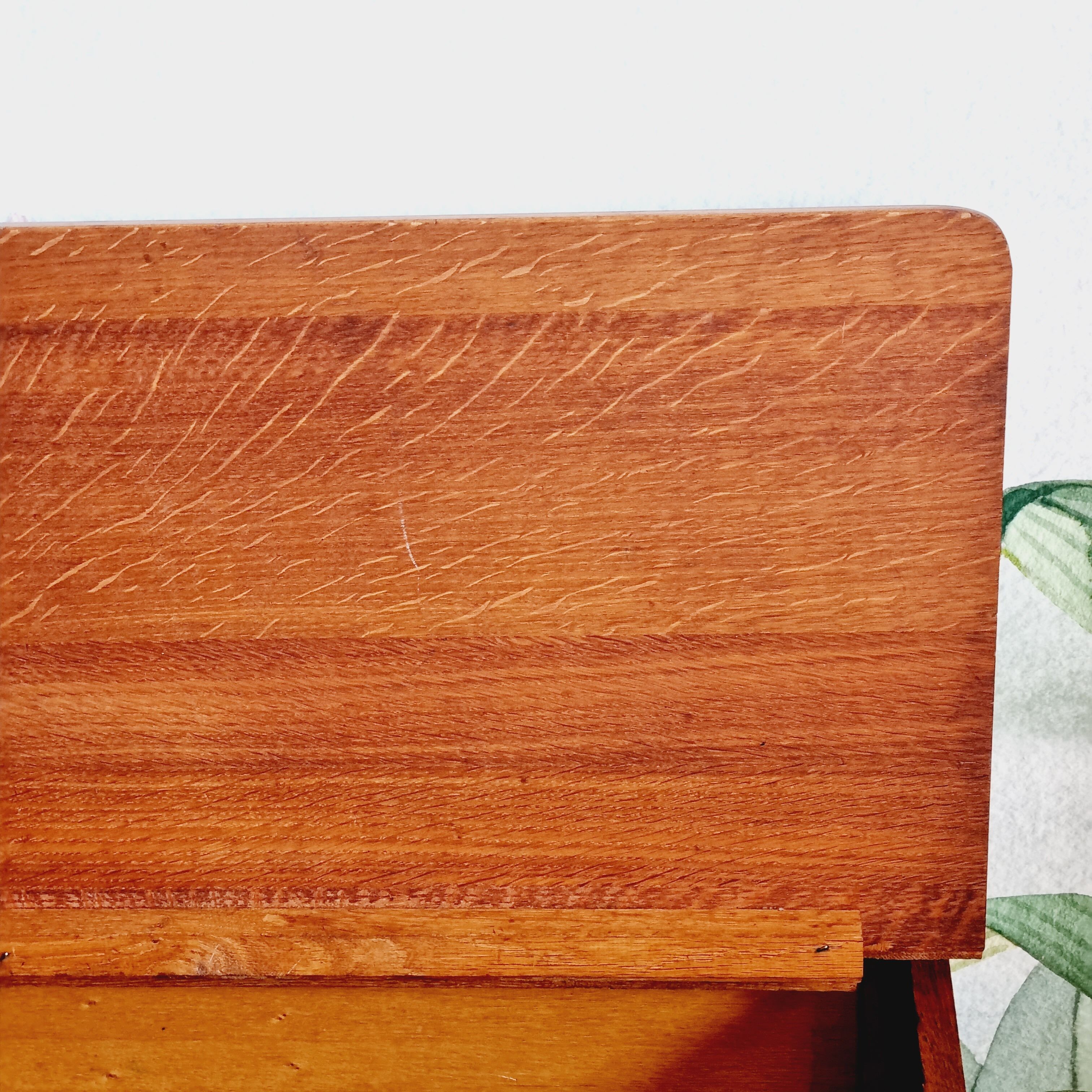 Bench chest veneer oak and rattan