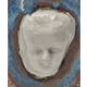 Jardinière en céramique décorée de visages en porcelaine émaillée, 1980