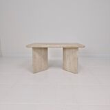 Rectangle Travertine Coffee or Side Table, Italy 1980s