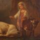 Peinture bucolique antique du 19ème siècle