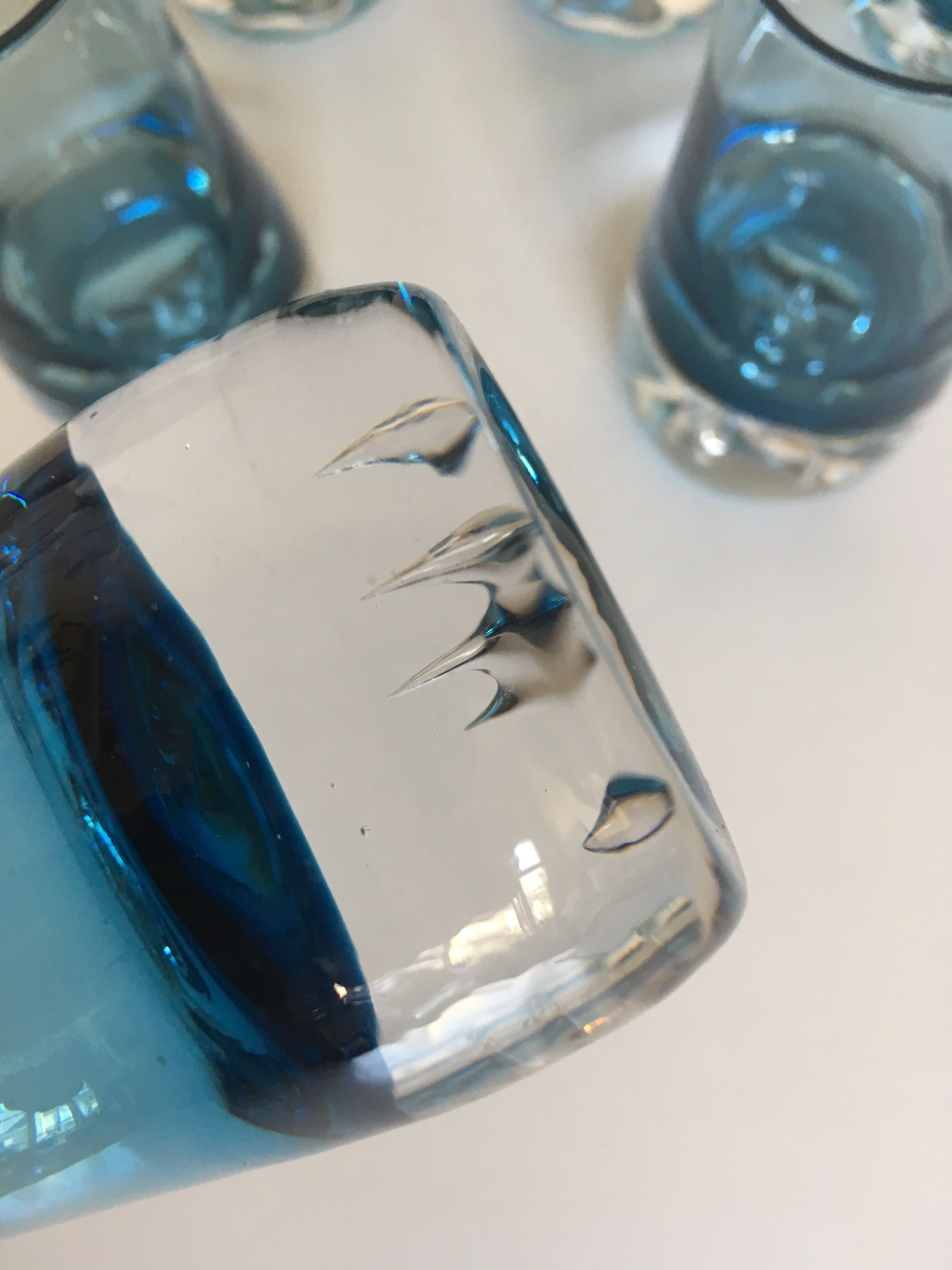 Set of glasses shots 60s Sweden