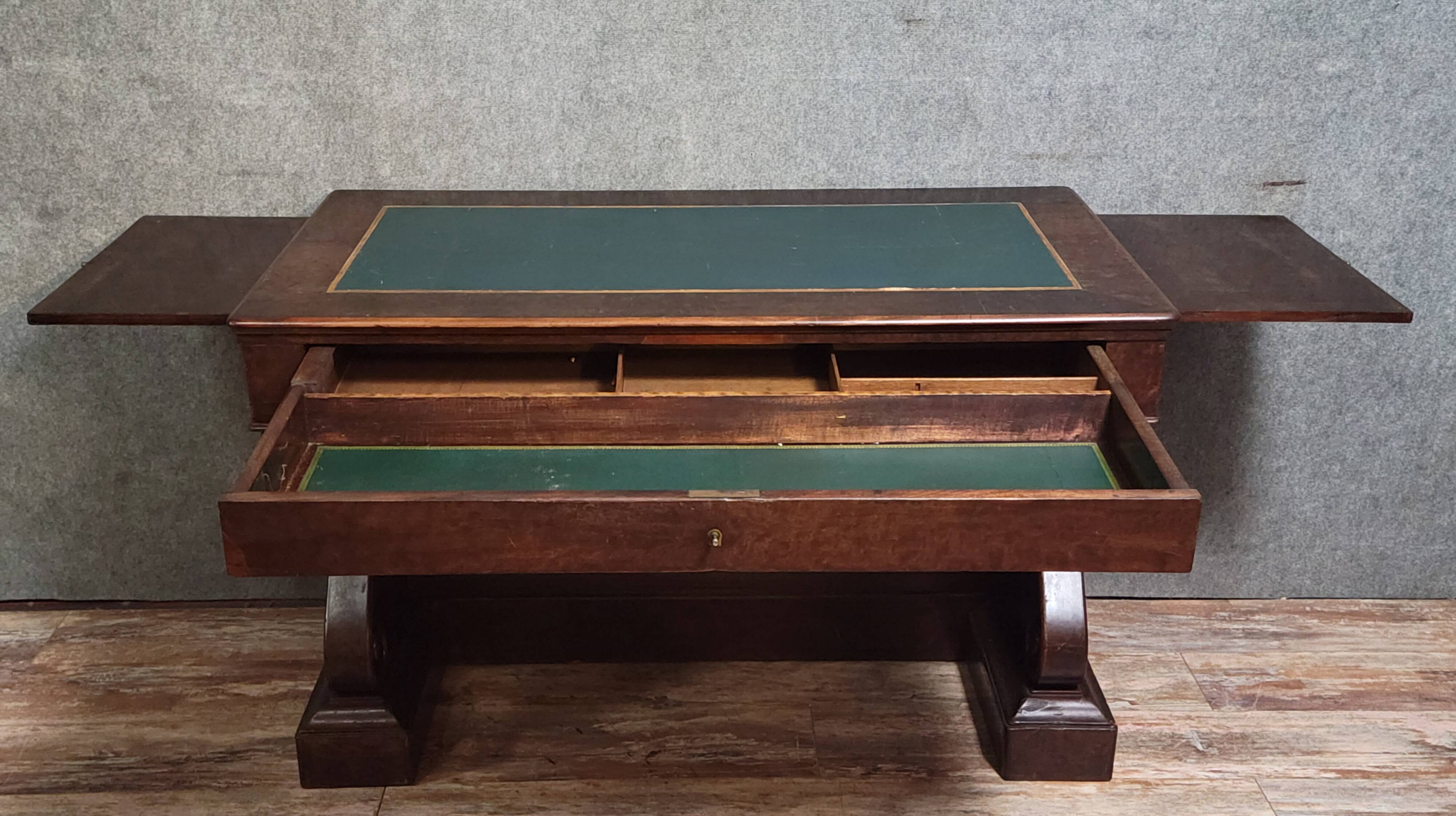 Empire period double-top center flat desk