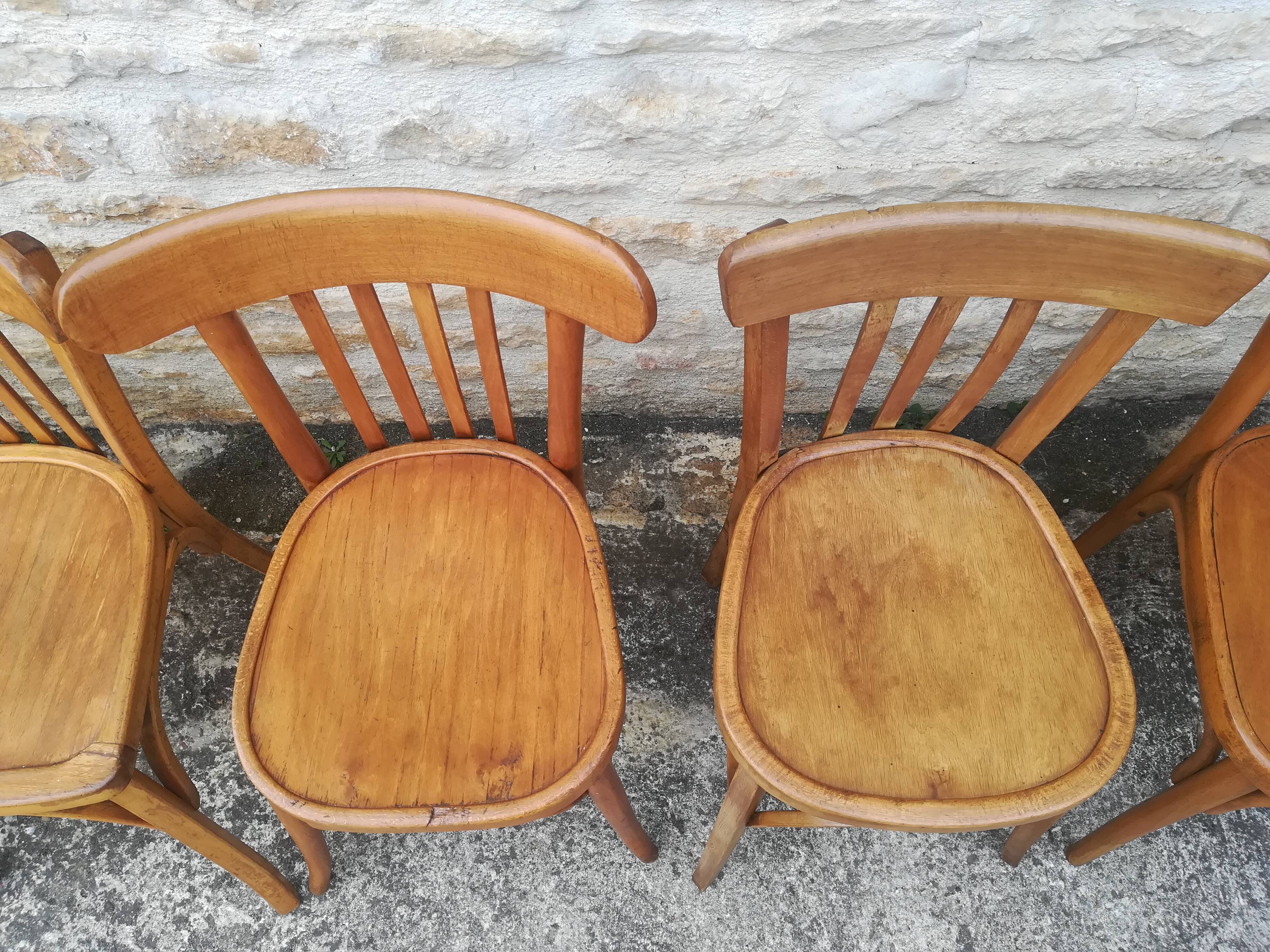 Mismatched bistro chairs