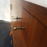 Sideboard in teck and formica black design Charles Ramos