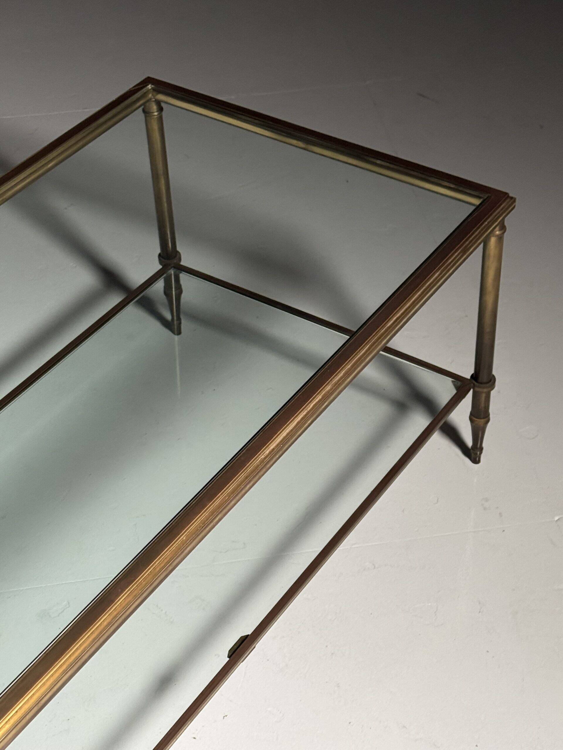 Mid-century glass coffee table