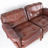 Modular leather sofa