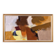 Mid-Century Modern Swedish "Autumn Rhapsody" Vintage Abstract Oil Painting, Hans Osswald