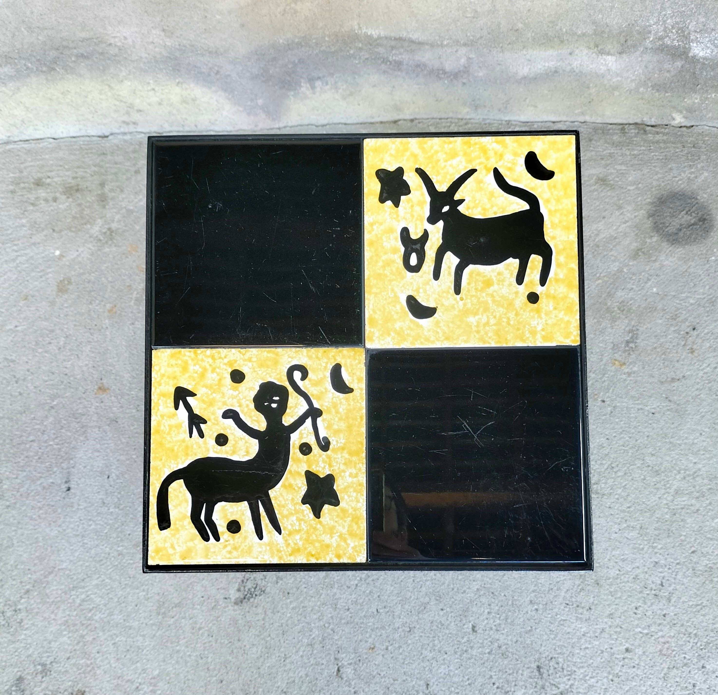 Zodiac tiled side table